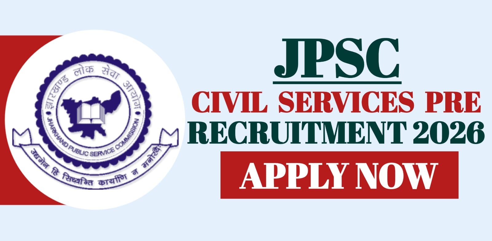JPSC Civil Services Pre Recruitment 2026