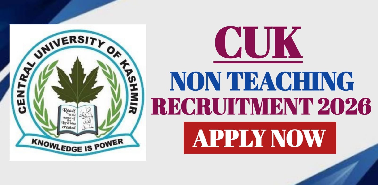 CUK Non Teaching Recruitment 2026