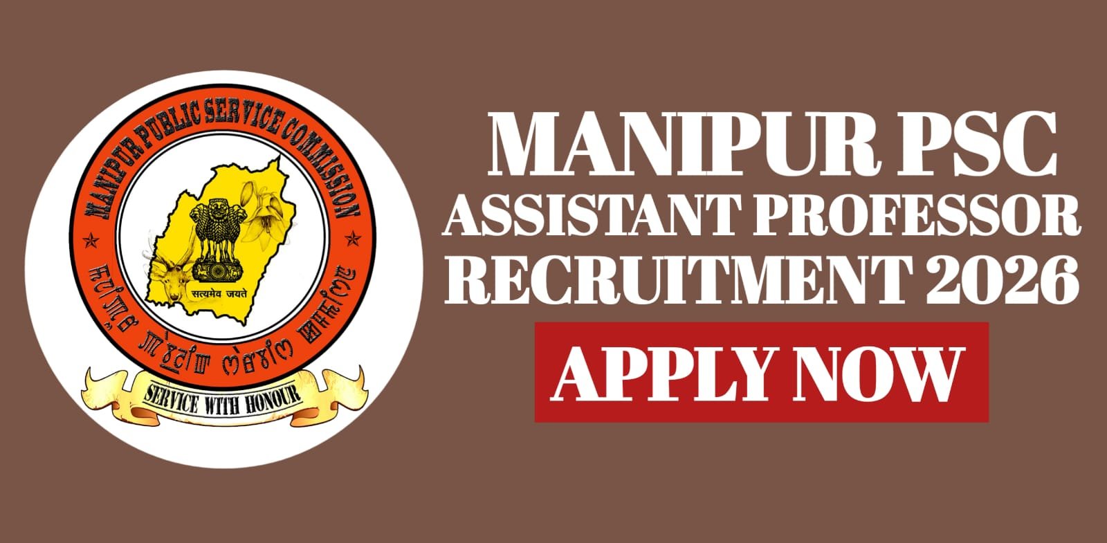 Manipur PSC Assistant Professor Recruitment 2026