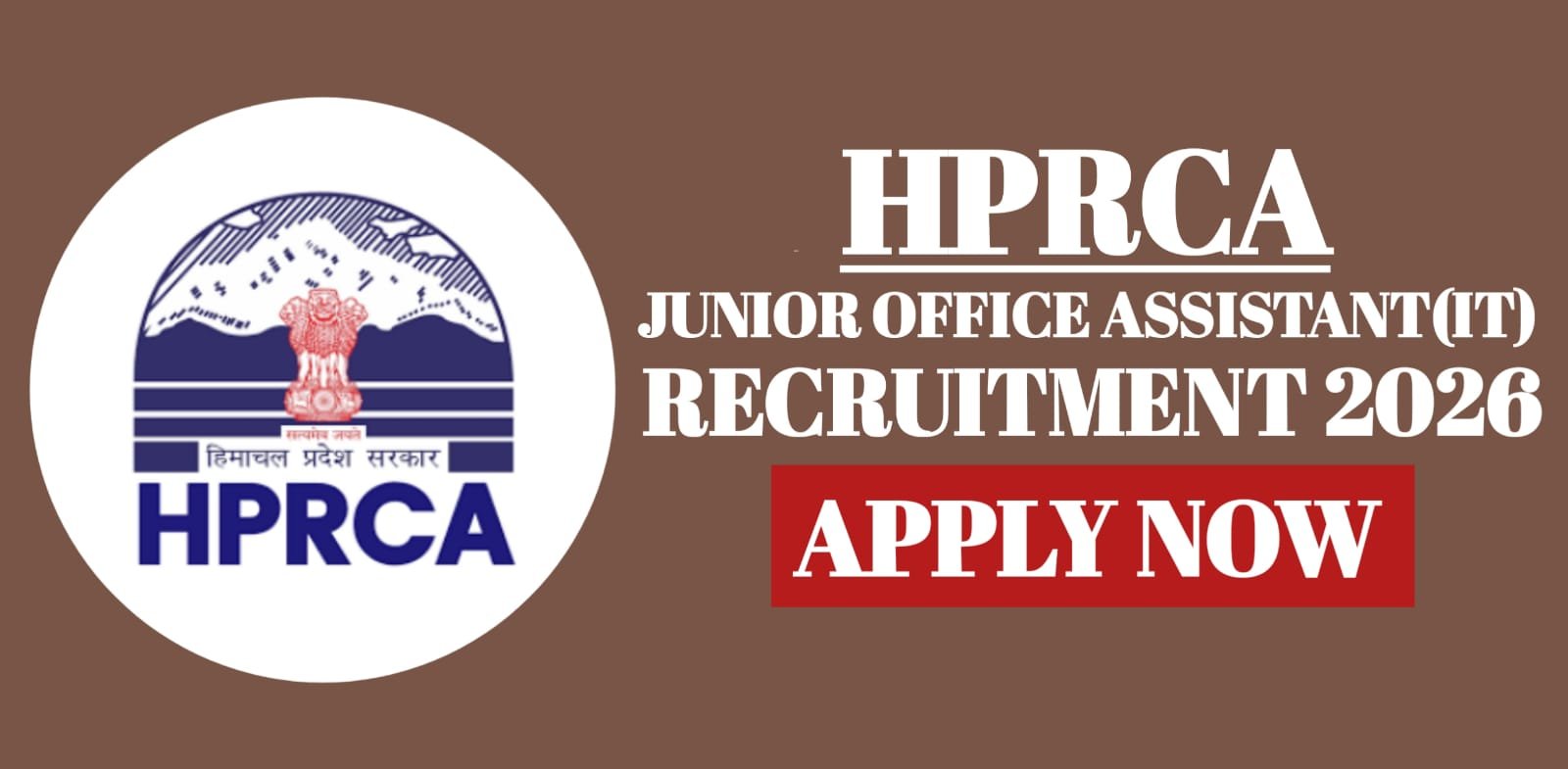 HPRCA JOA IT Recruitment 2026