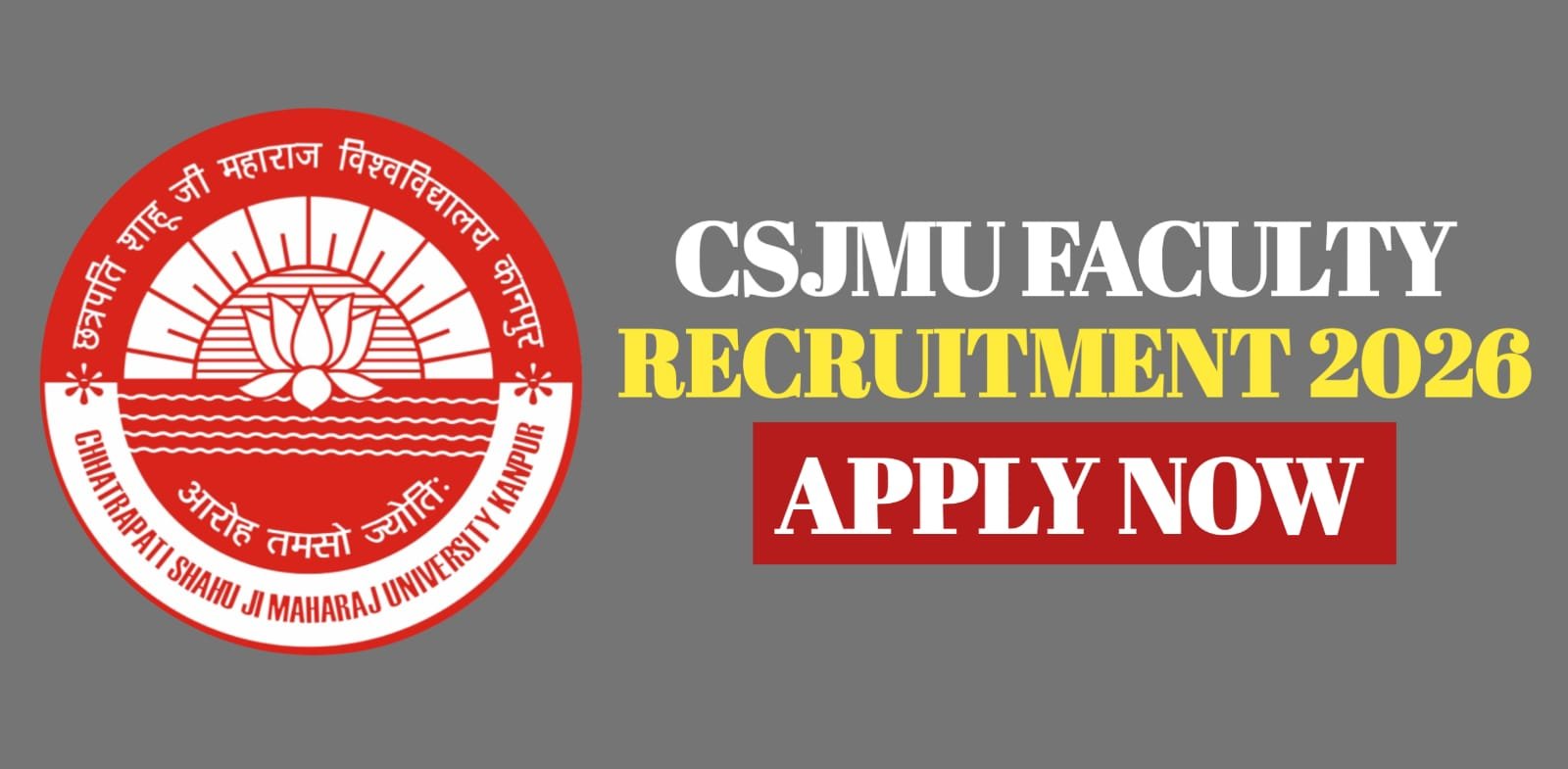 CSJMU Faculty Recruitment 2026