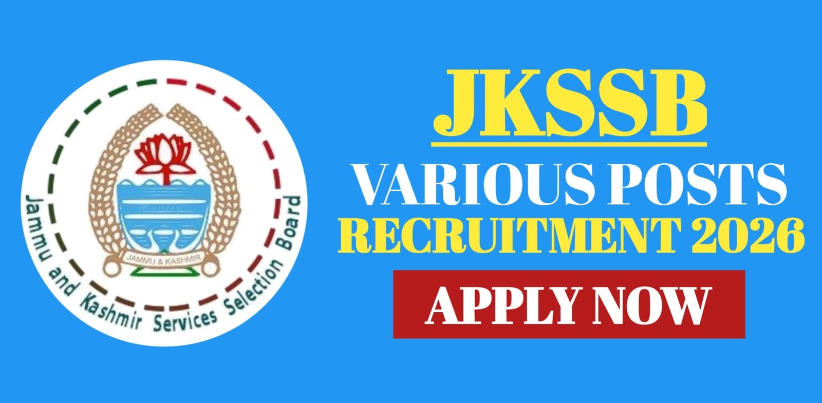 JKSSB Various Post Recruitment 2026