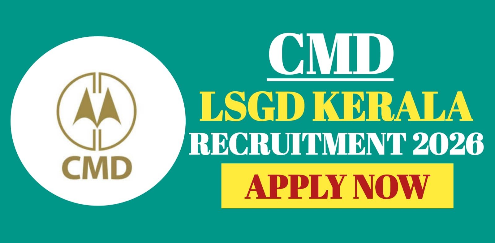 CMD LSGD Kerala Recruitment 2026