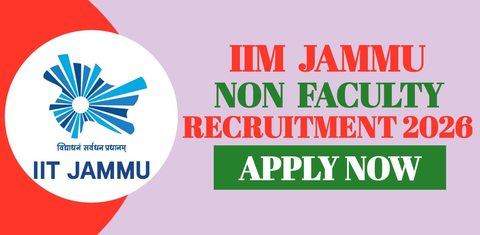 IIM Jammu Non Faculty Recruitment 2026