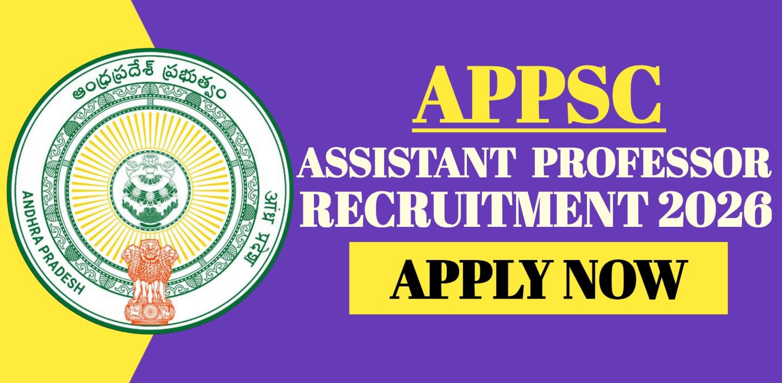 APPSC Assistant Professor Recruitment 2026 | Check