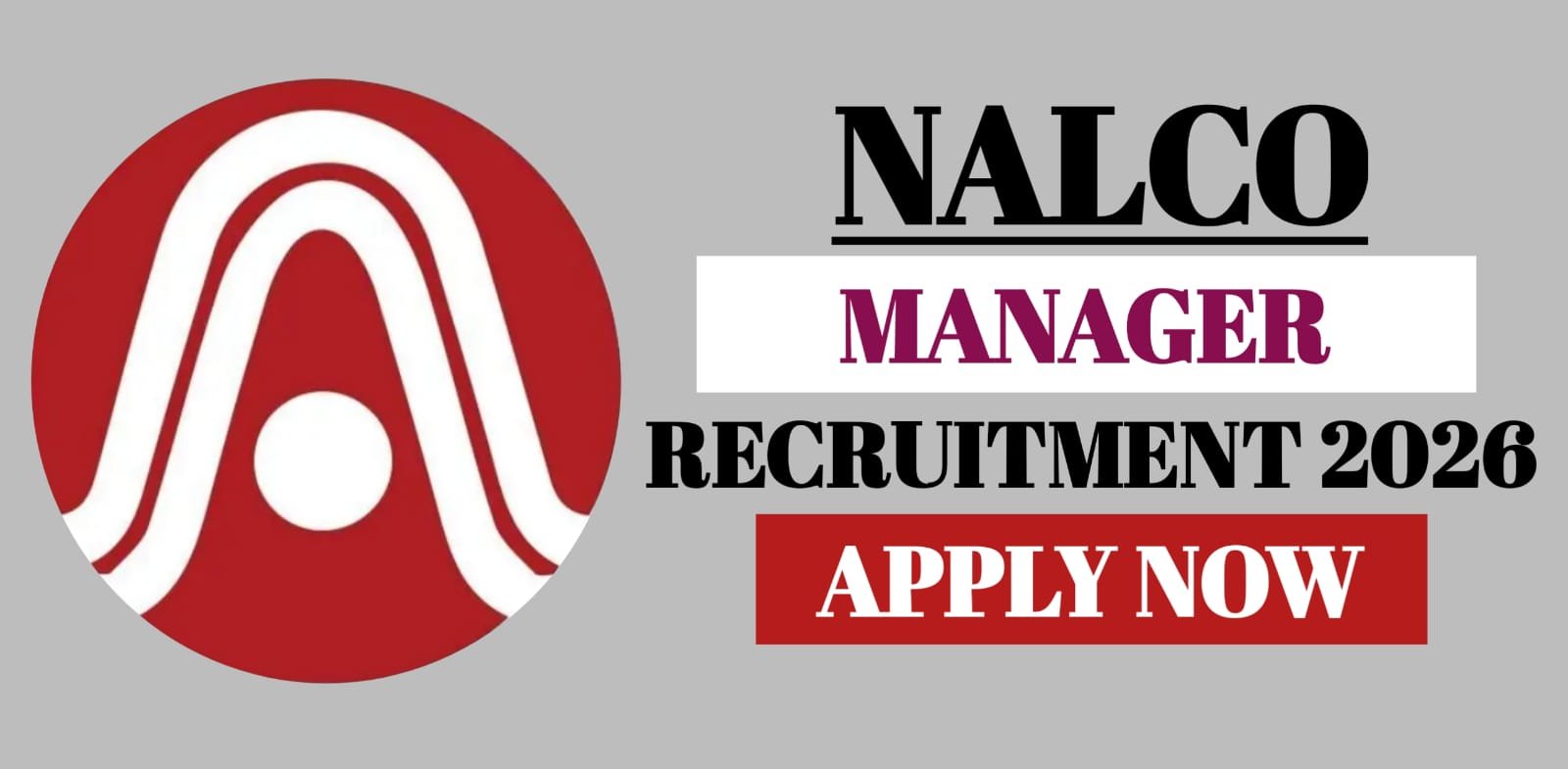 NALCO Manager Recruitment 2026