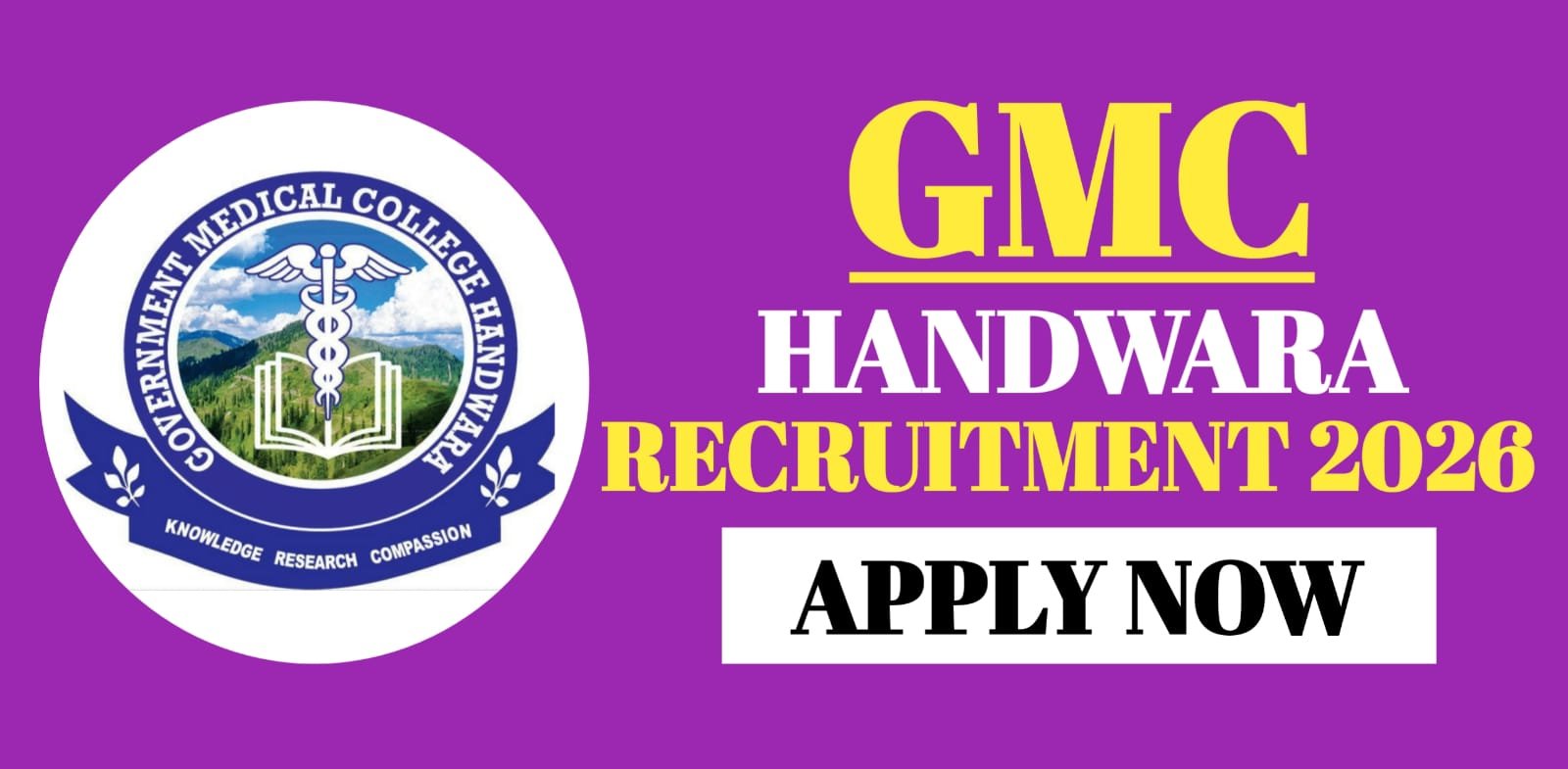 GMC Handwara Recruitment 2026