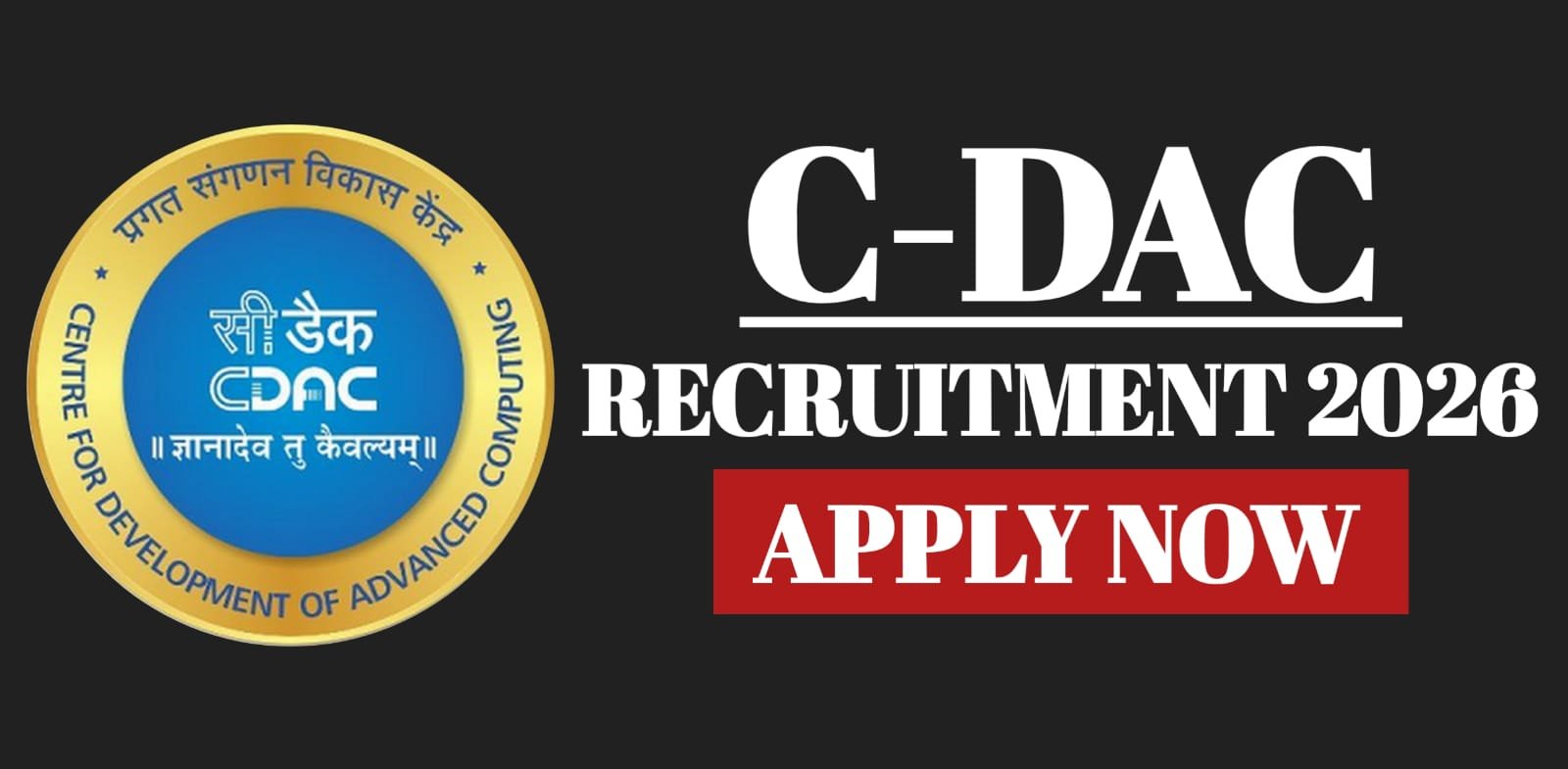 C-DAC Recruitment 2026