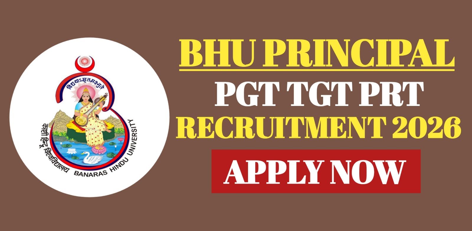 BHU Principal PGT TGT PRT Recruitment 2026