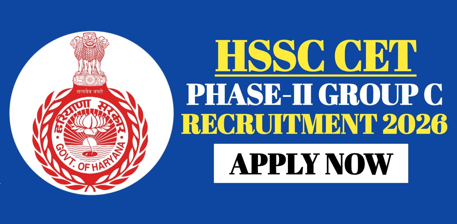 HSSC CET Phase-II Group C Recruitment 2026