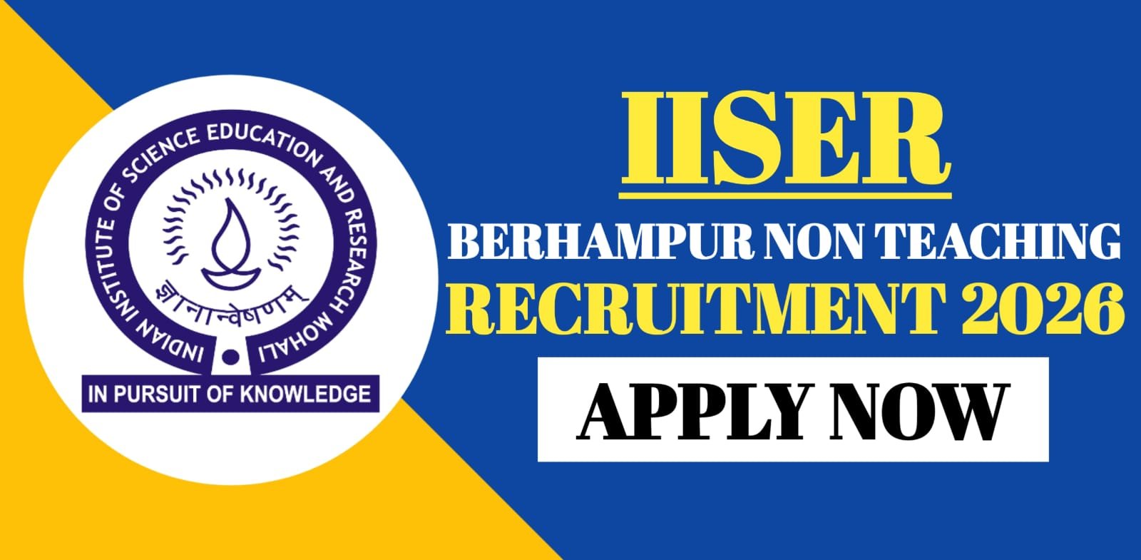 IISER Berhampur Non Teaching Recruitment 2026