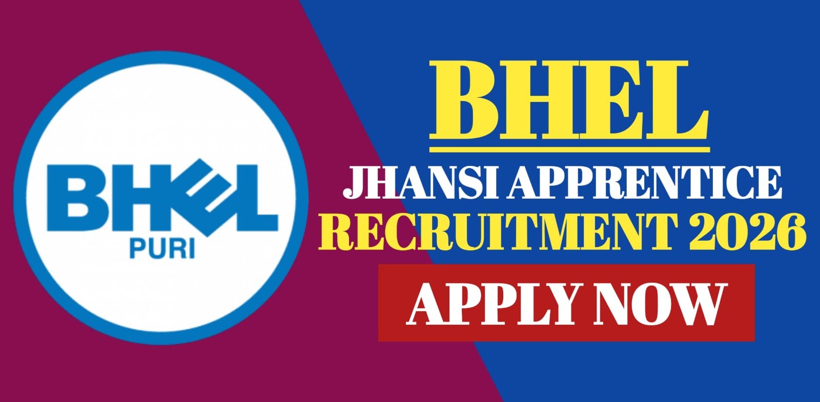BHEL Jhansi Apprentice Recruitment 2026