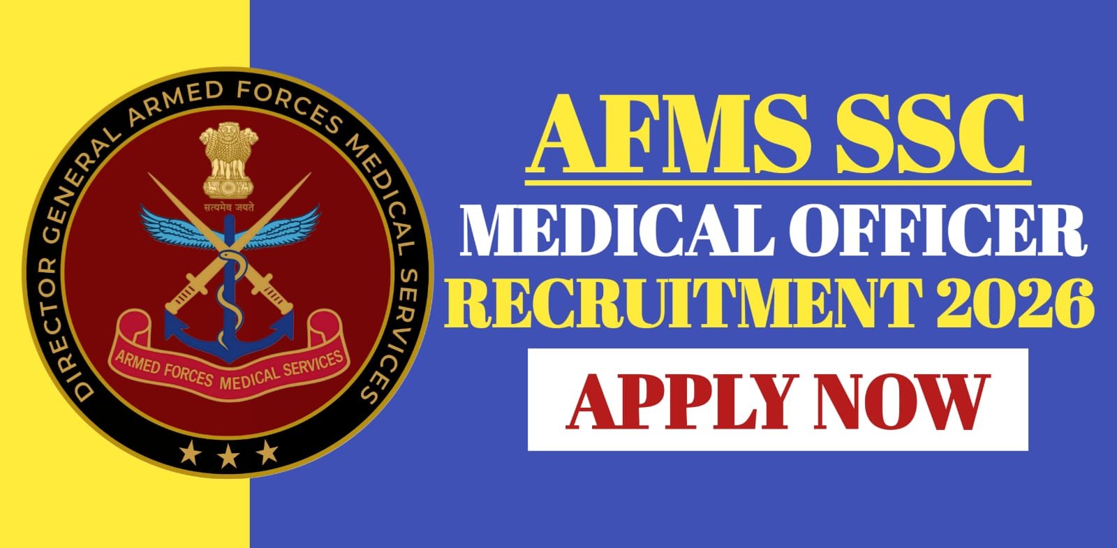 AFMS SSC Medical Officer Recruitment 2026