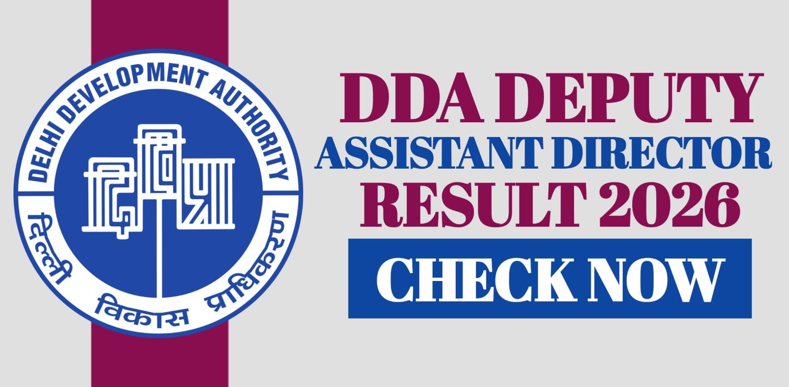 DDA Deputy Assistant Director Result 2026 | Check Now