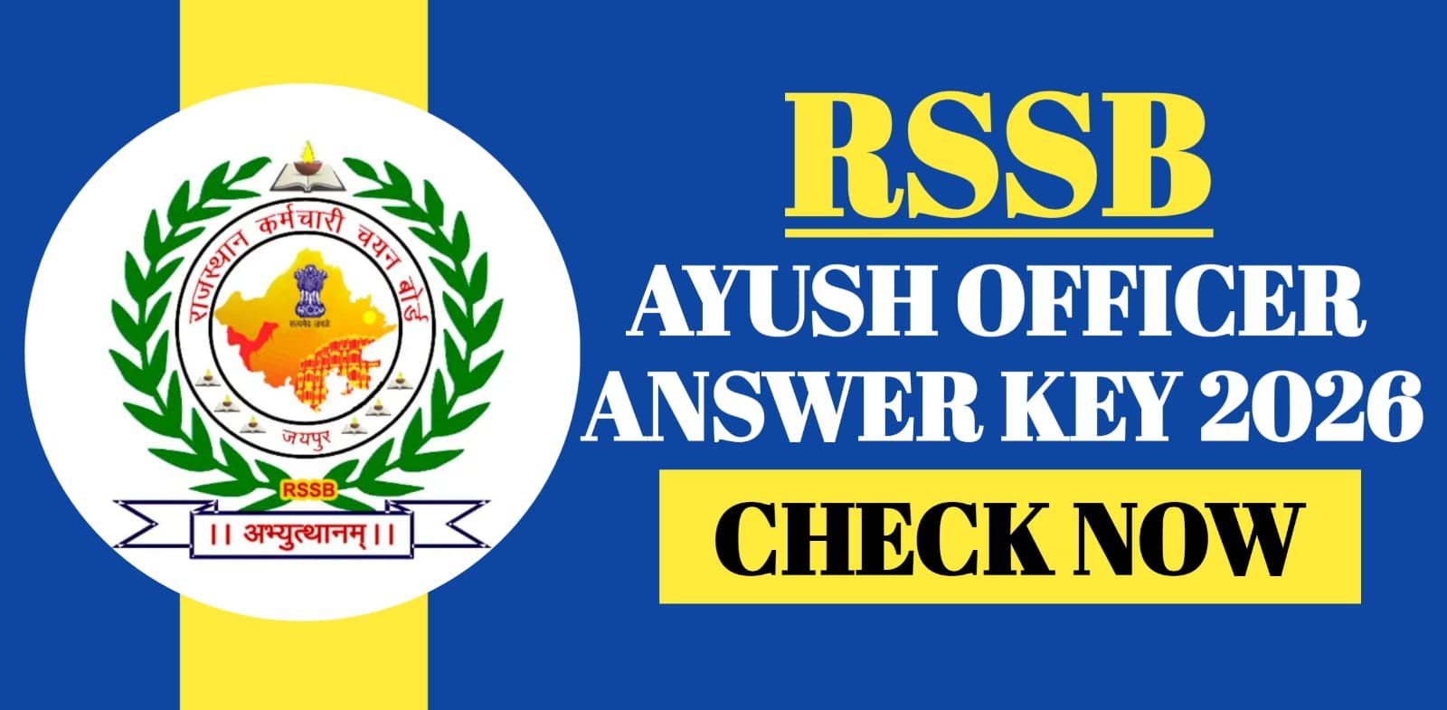 RSSB Ayush Officer Answer Key 2026