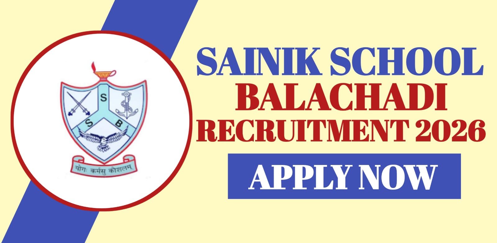 Sainik School Balachadi Recruitment 2026
