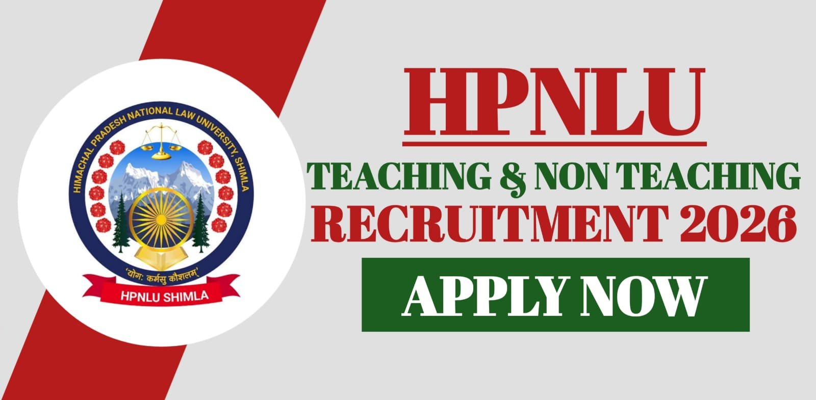 HPNLU Teaching & Non Teaching Recruitment 2026