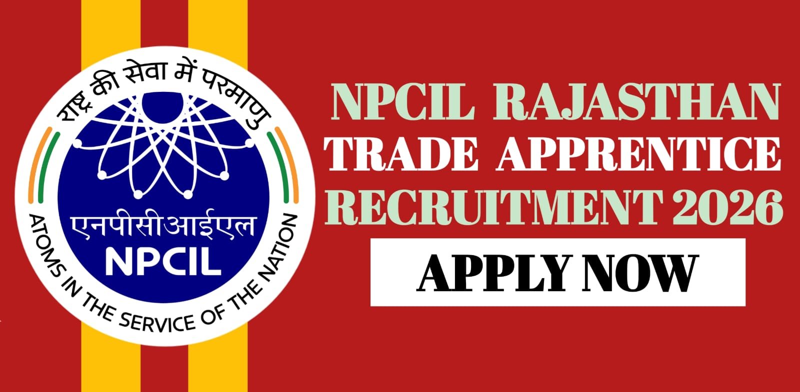 NPCIL Rajasthan Trade Apprentice Recruitment 2026