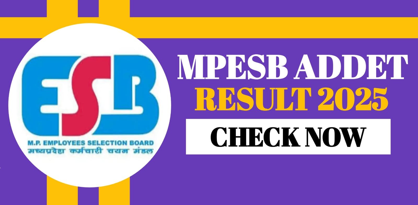 MPESB ADDET Result 2025 Out