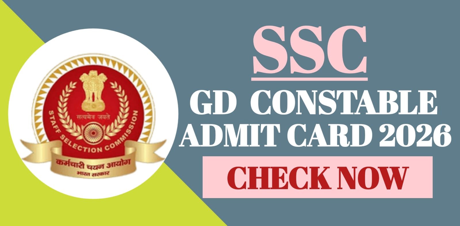 SSC GD Constable Admit Card 2026
