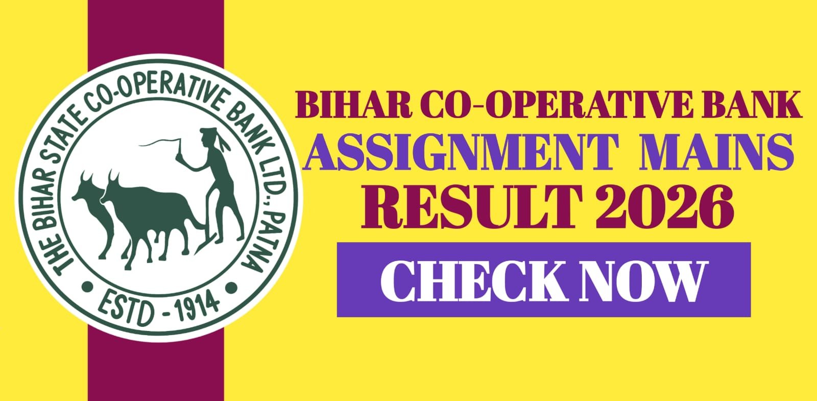 Bihar Co-operative Bank Assistant Mains Result 2026 | Check