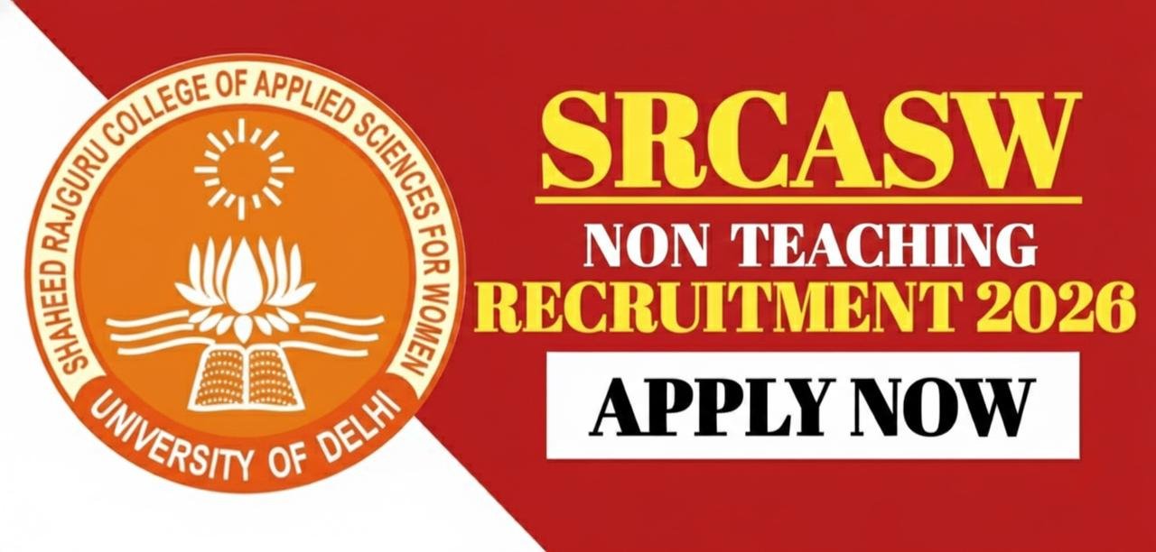 SRCASW Non Teaching Recruitment 2026