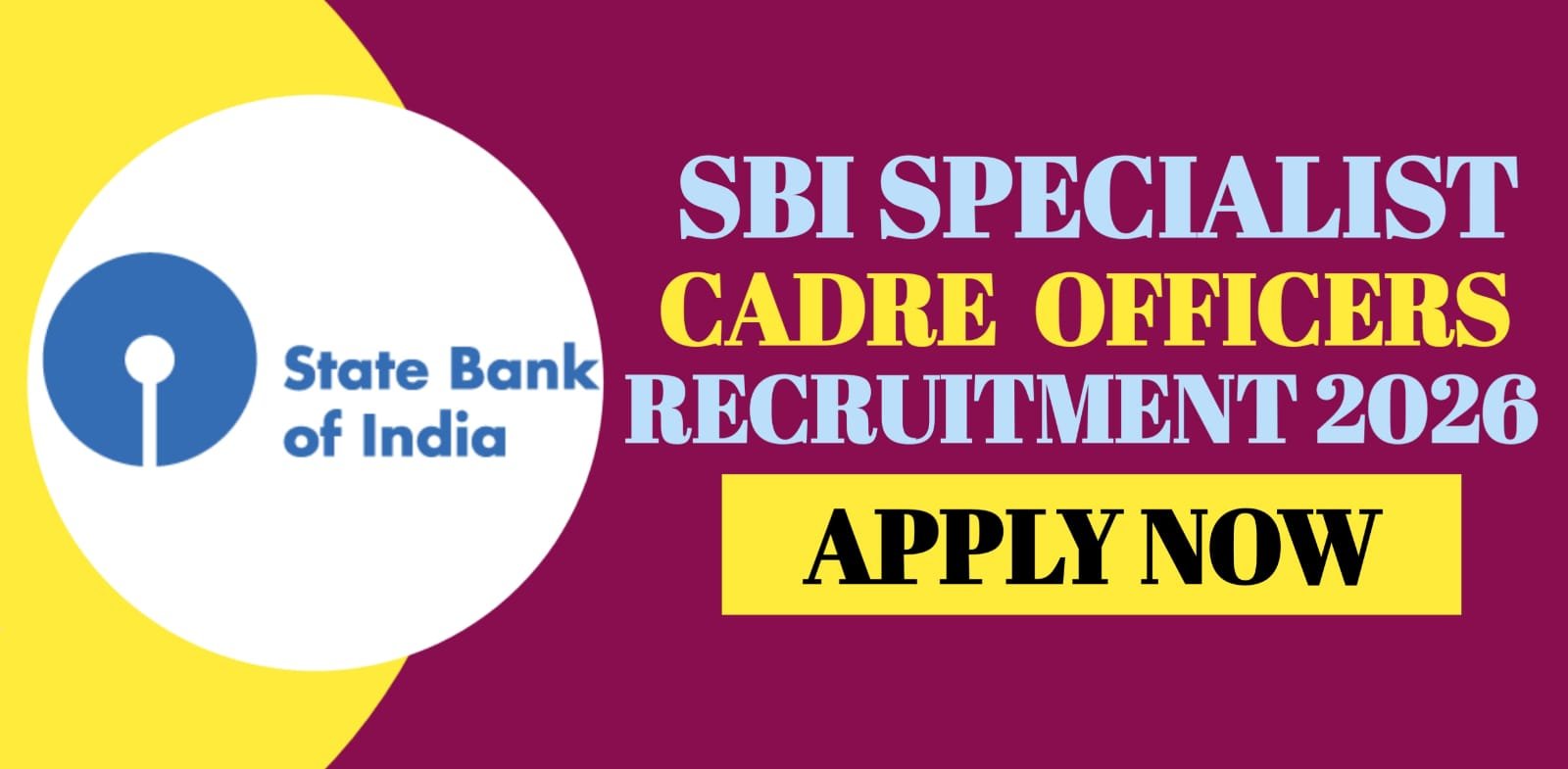 SBI Specialist Cadre Officers Recruitment 2026