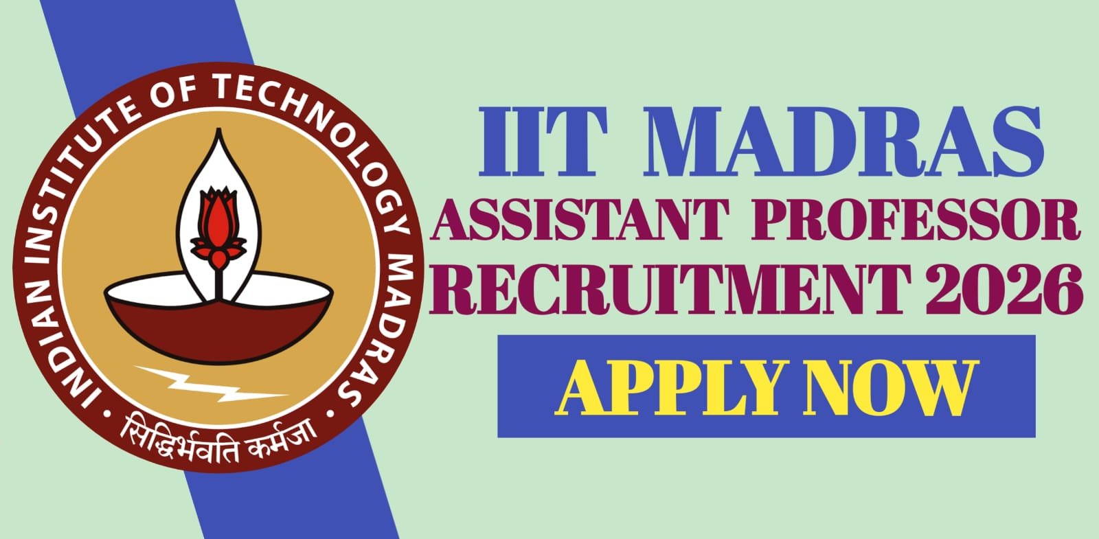 IIT Madras Assistant Professor Recruitment 2026