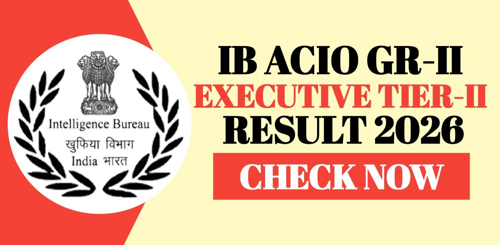 IB ACIO Gr-II Executive Tier-II Result 2026