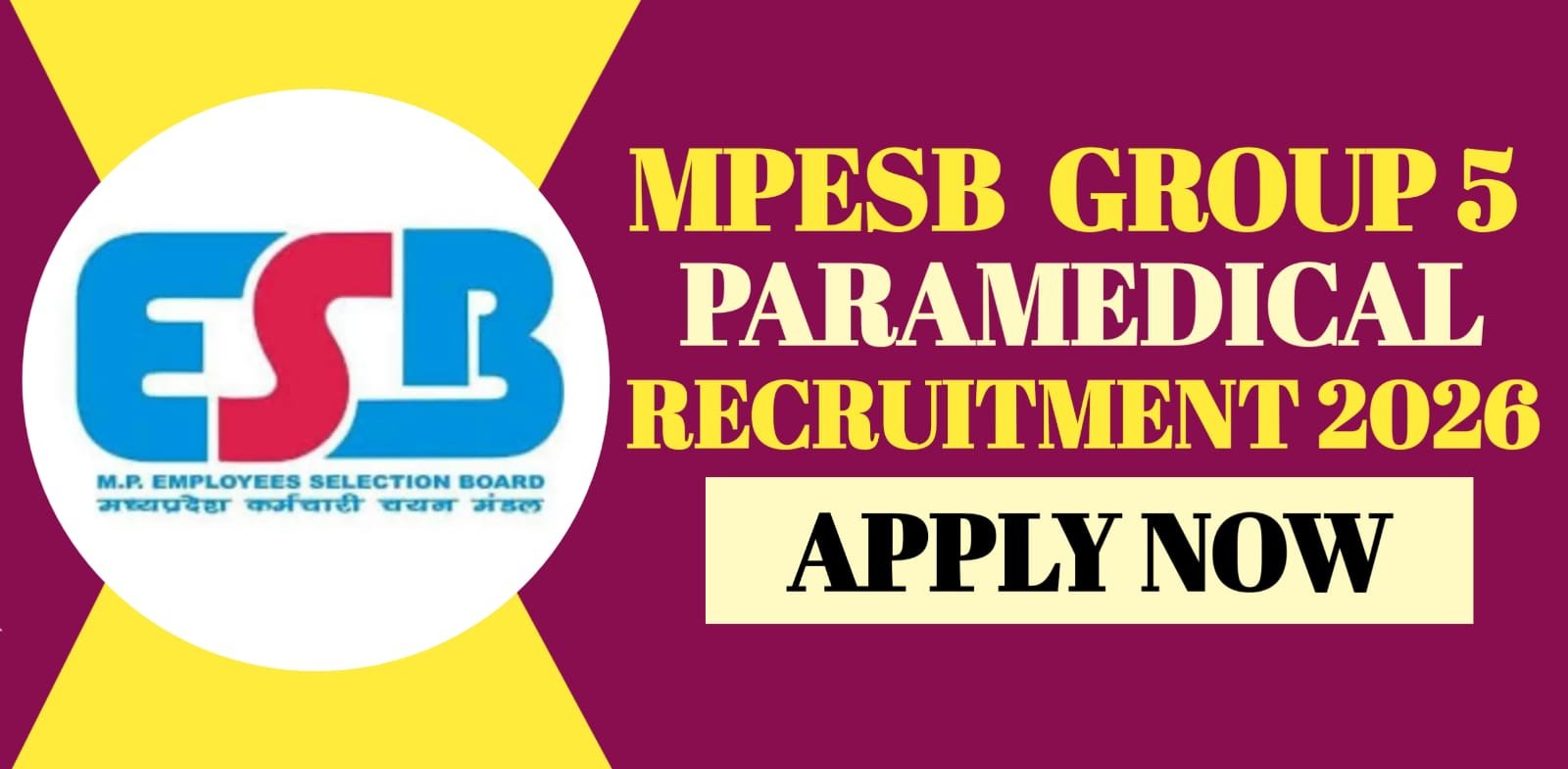 MPESB Group 5 Paramedical Recruitment 2026