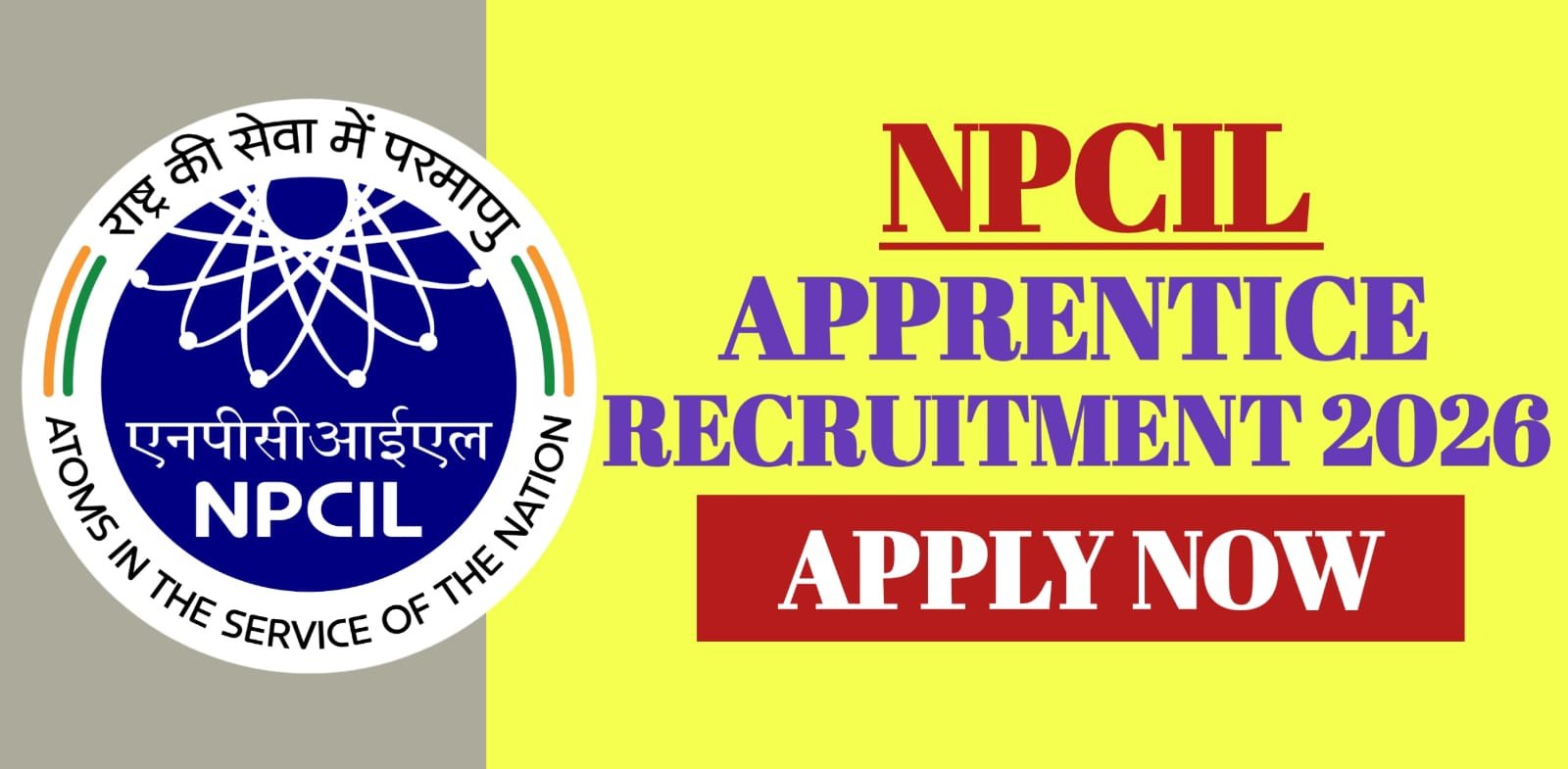 NPCIL Apprentice Recruitment 2026
