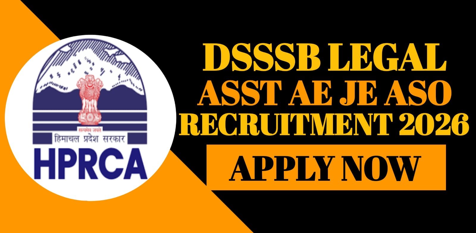 DSSSB Legal Asst AE JE ASO Recruitment 2026