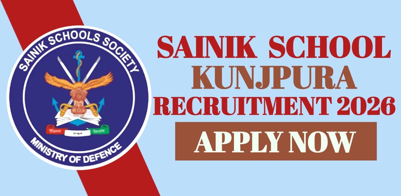 Sainik School Kunjpura Recruitment 2026
