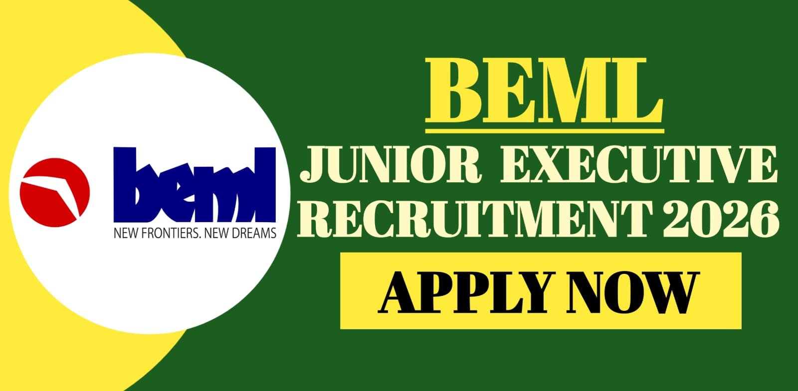 BEML Junior Executive Recruitment 2026