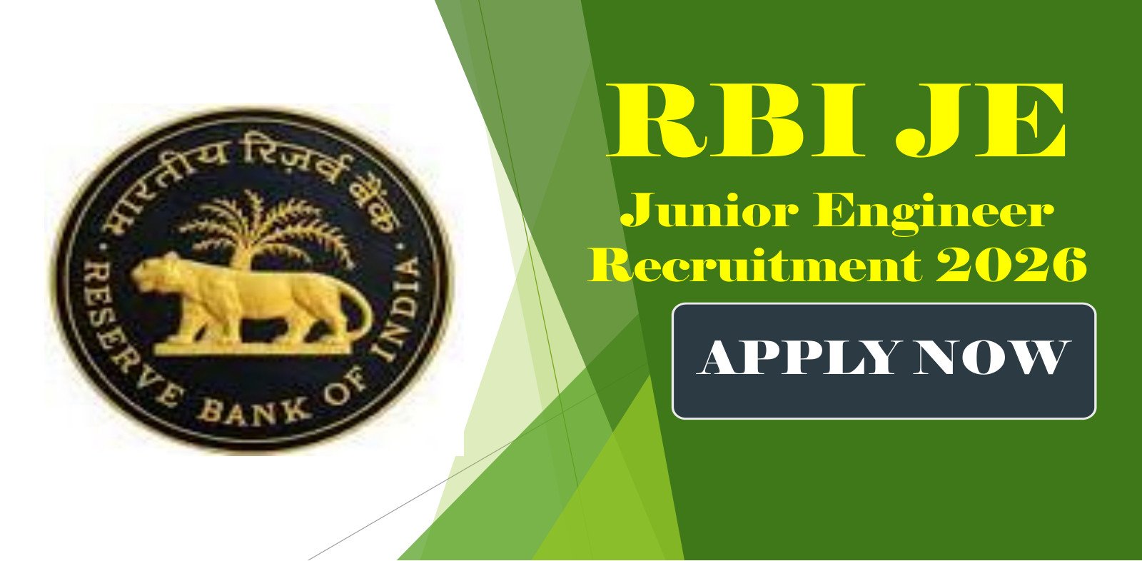 RBI JE Junior Engineer Recruitment 2026
