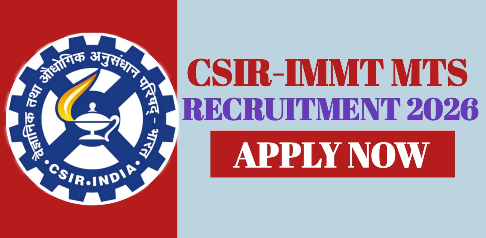 CSIR-IMMT MTS Recruitment 2026