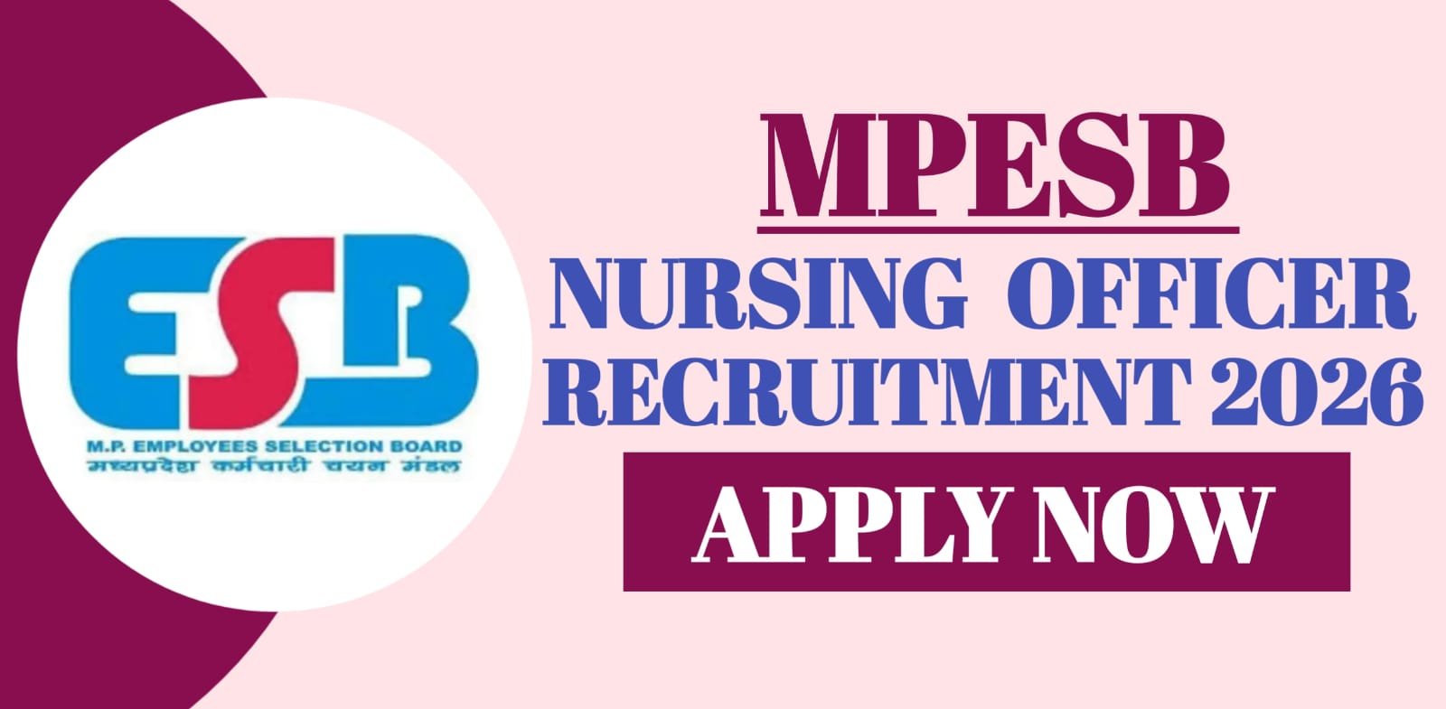 MPESB Nursing Officer Recruitment 2026