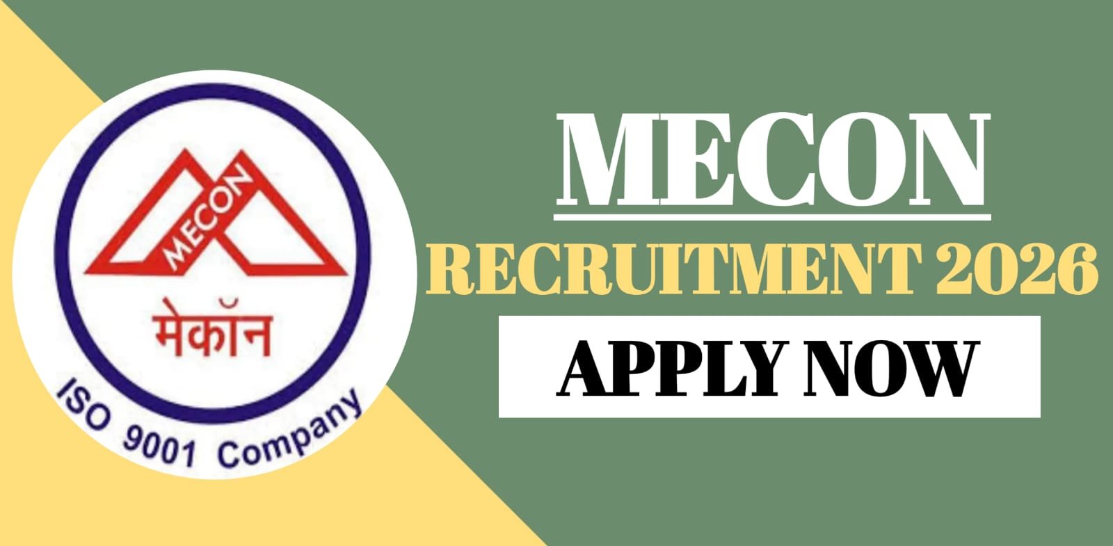 MECON Recruitment 2026