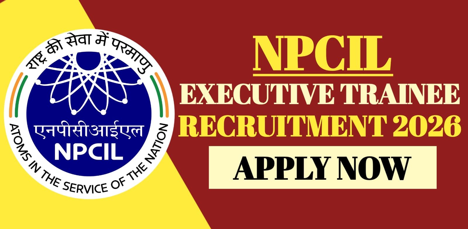 NPCIL Executive Trainee Recruitment 2026