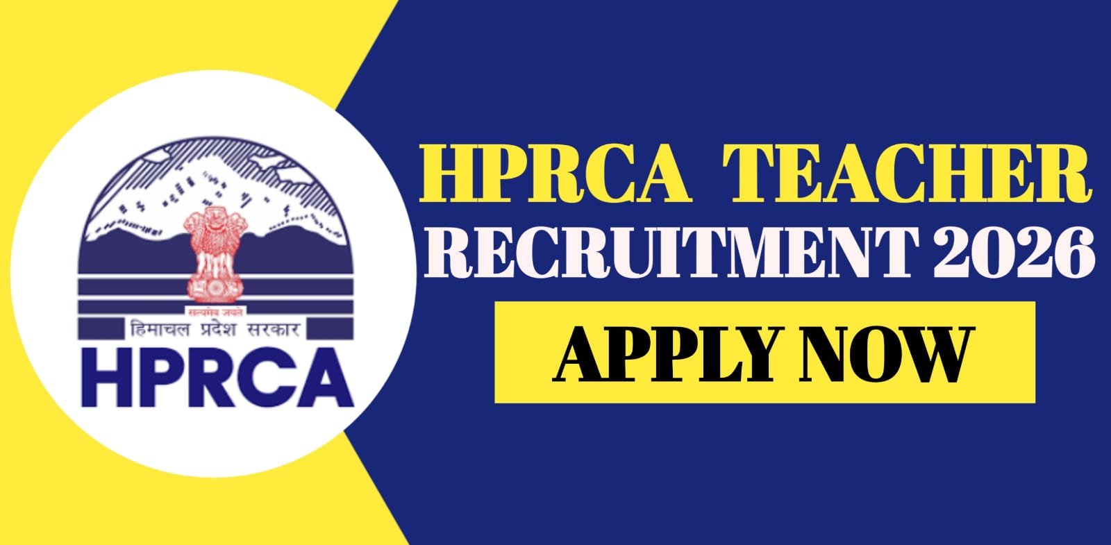 HPRCA Teacher Recruitment 2026