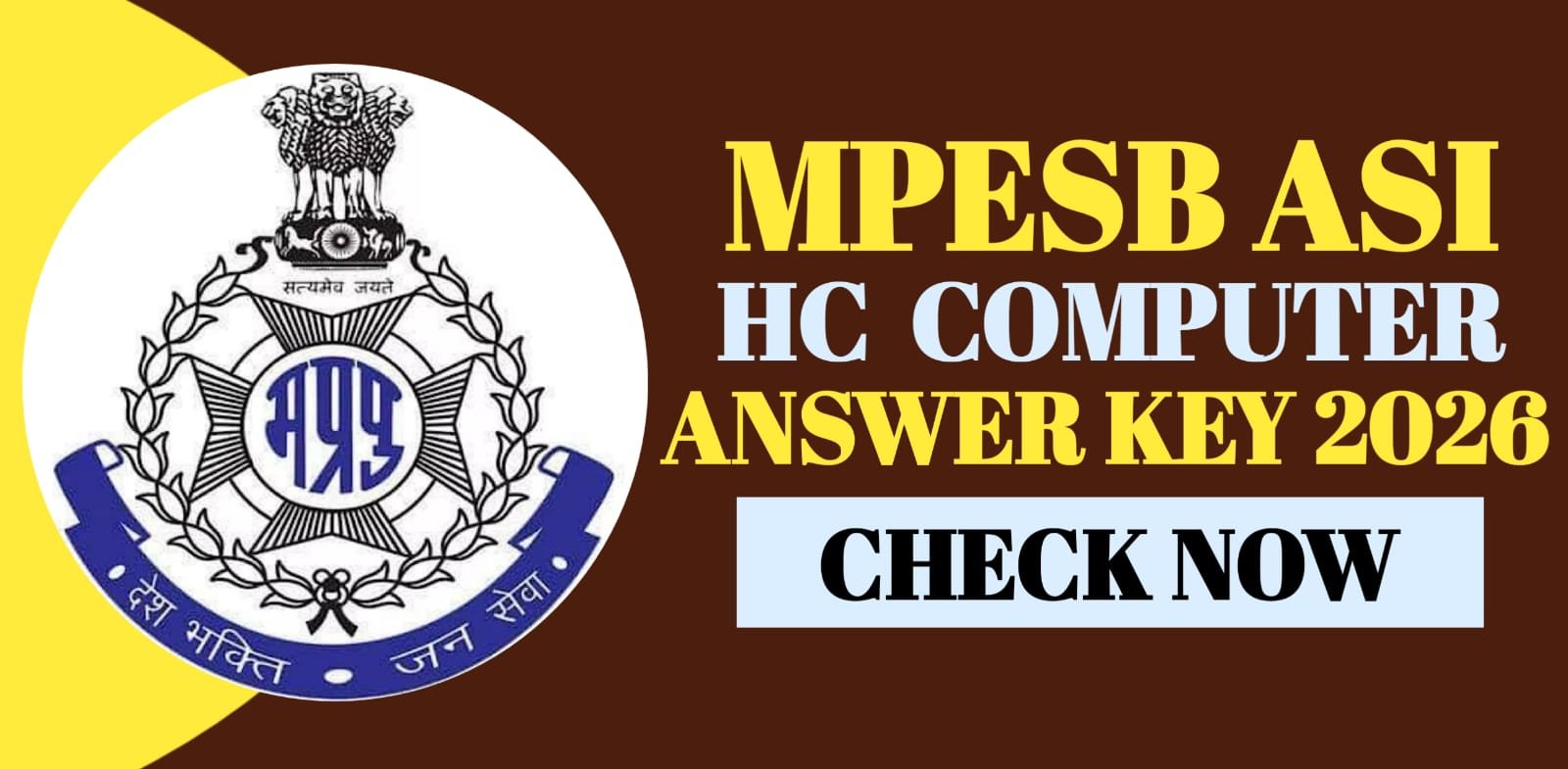 MPESB ASI HC Computer Answer Key 2026 | Check