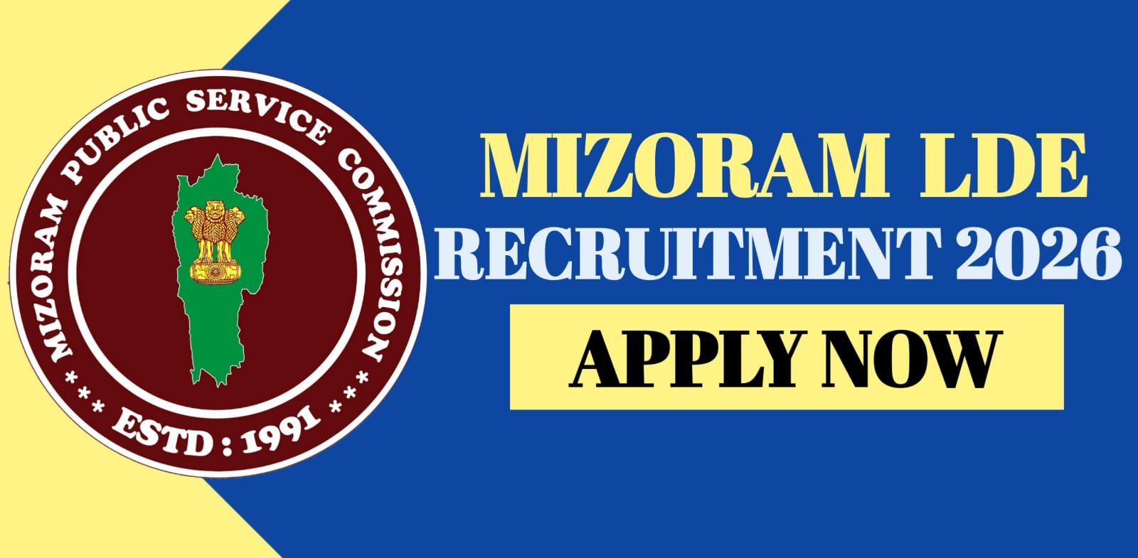 Mizoram LDE Recruitment 2026 | Apply