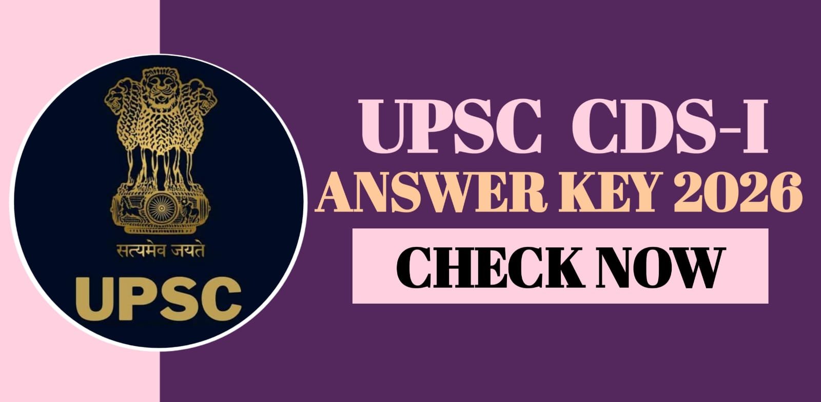 UPSC CDS-I Answer Key 2026