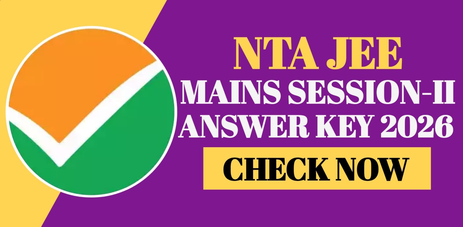 NTA JEE Mains Session II Answer Key 2026