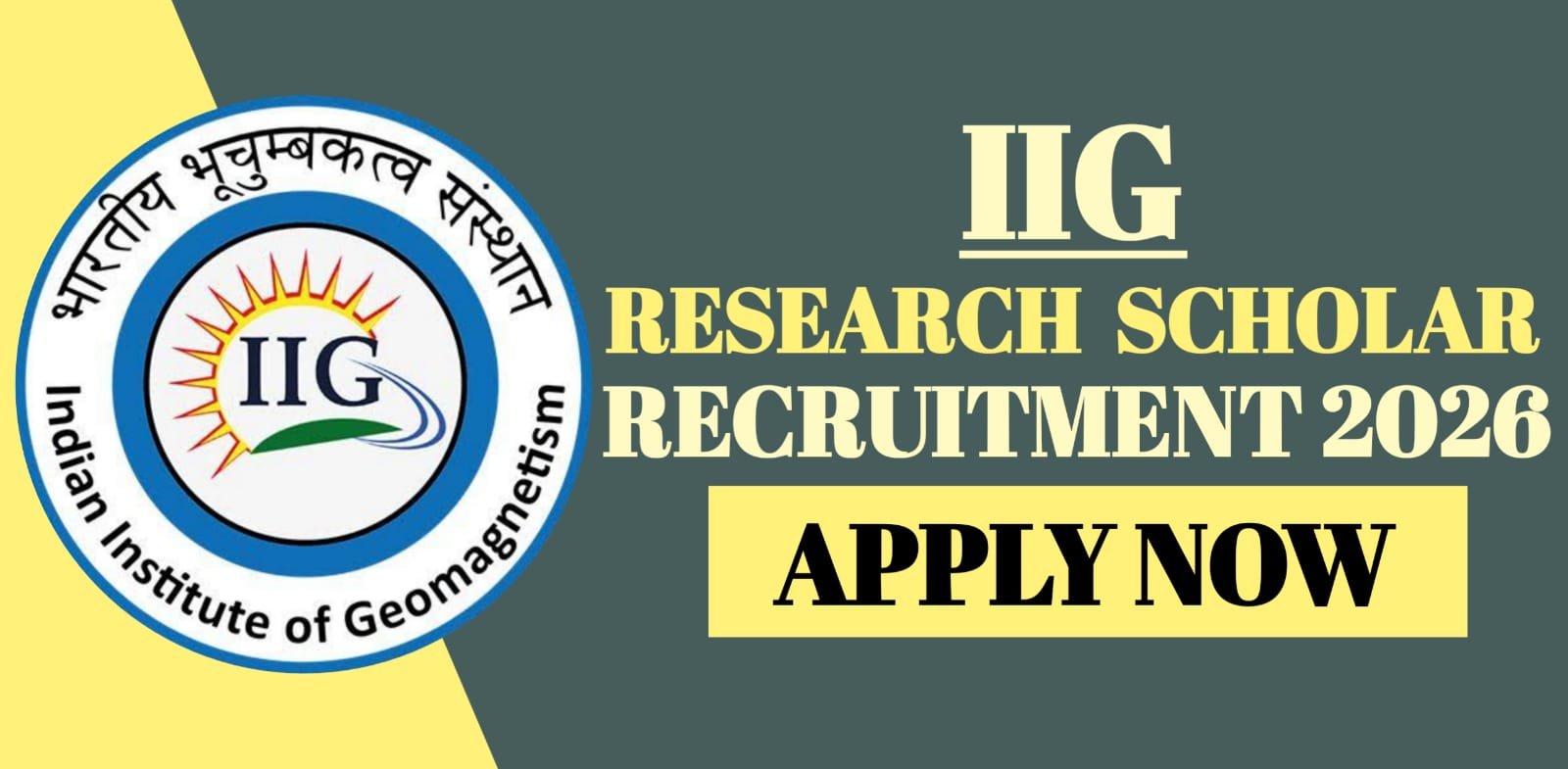 IIG Research Scholar Recruitment 2026