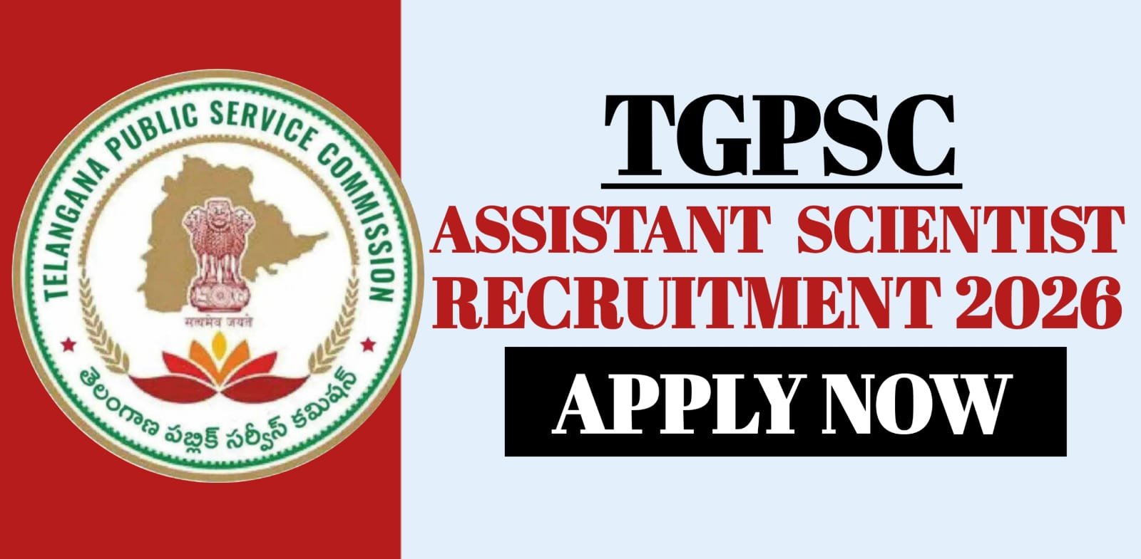 TGPSC Assistant Scientist Recruitment 2026 | Apply