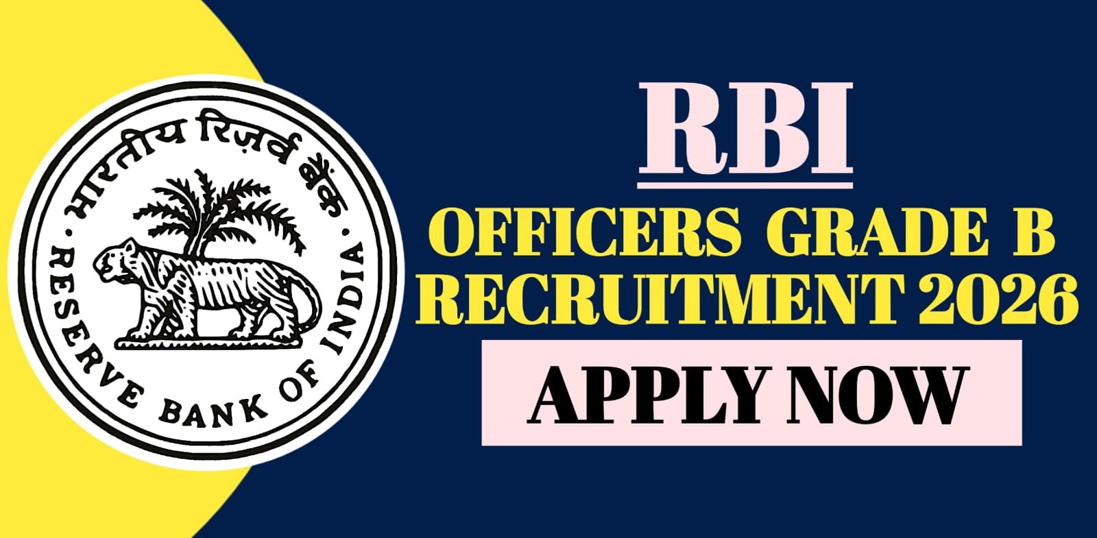 RBI Officers Grade B Recruitment 2026