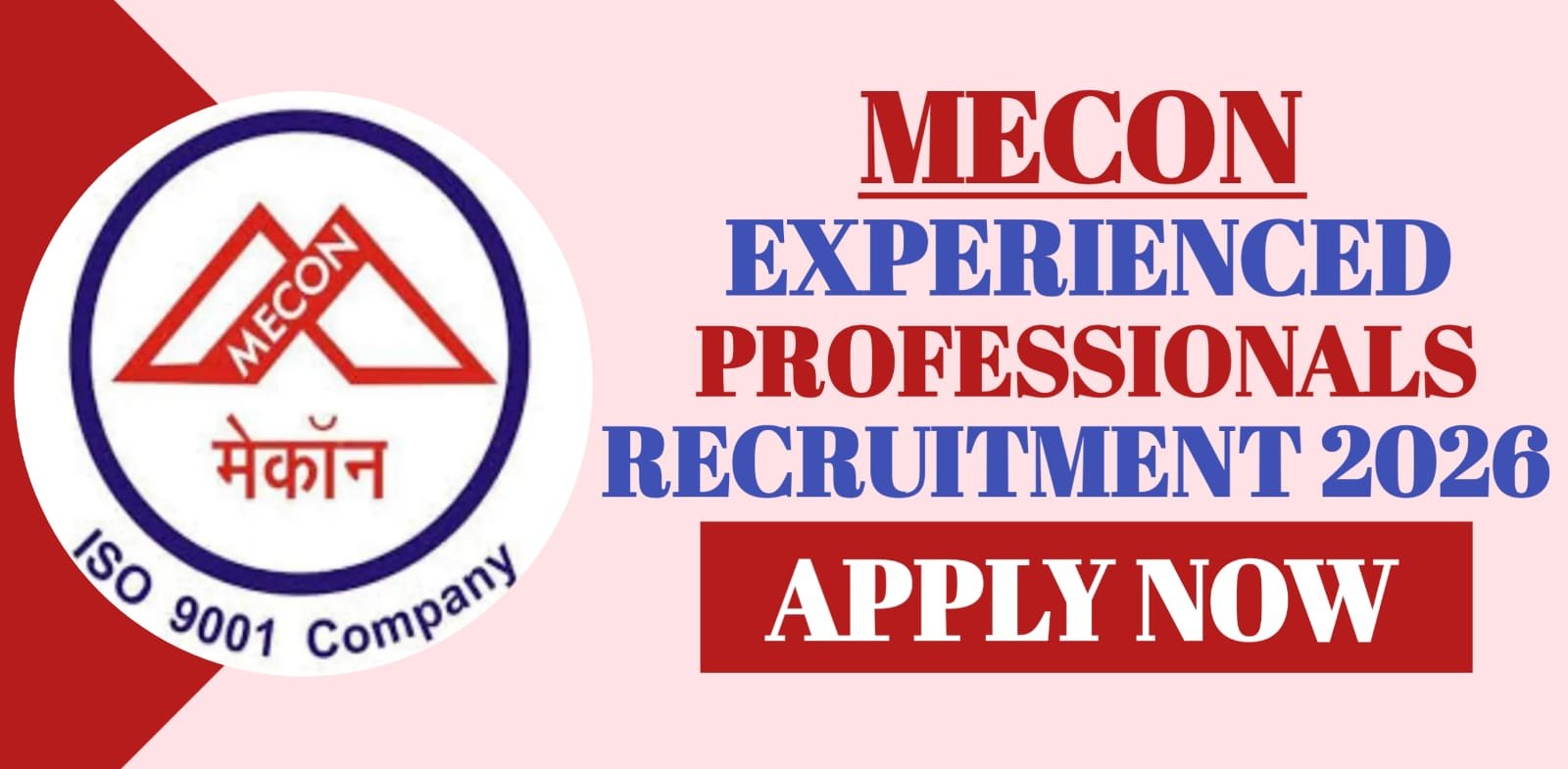 MECON Experienced Processionals Recruitment 2026