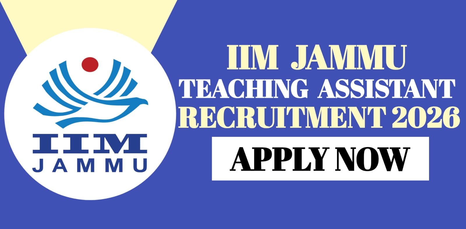 IIM Jammu Teaching Assistant Recruitment 2026