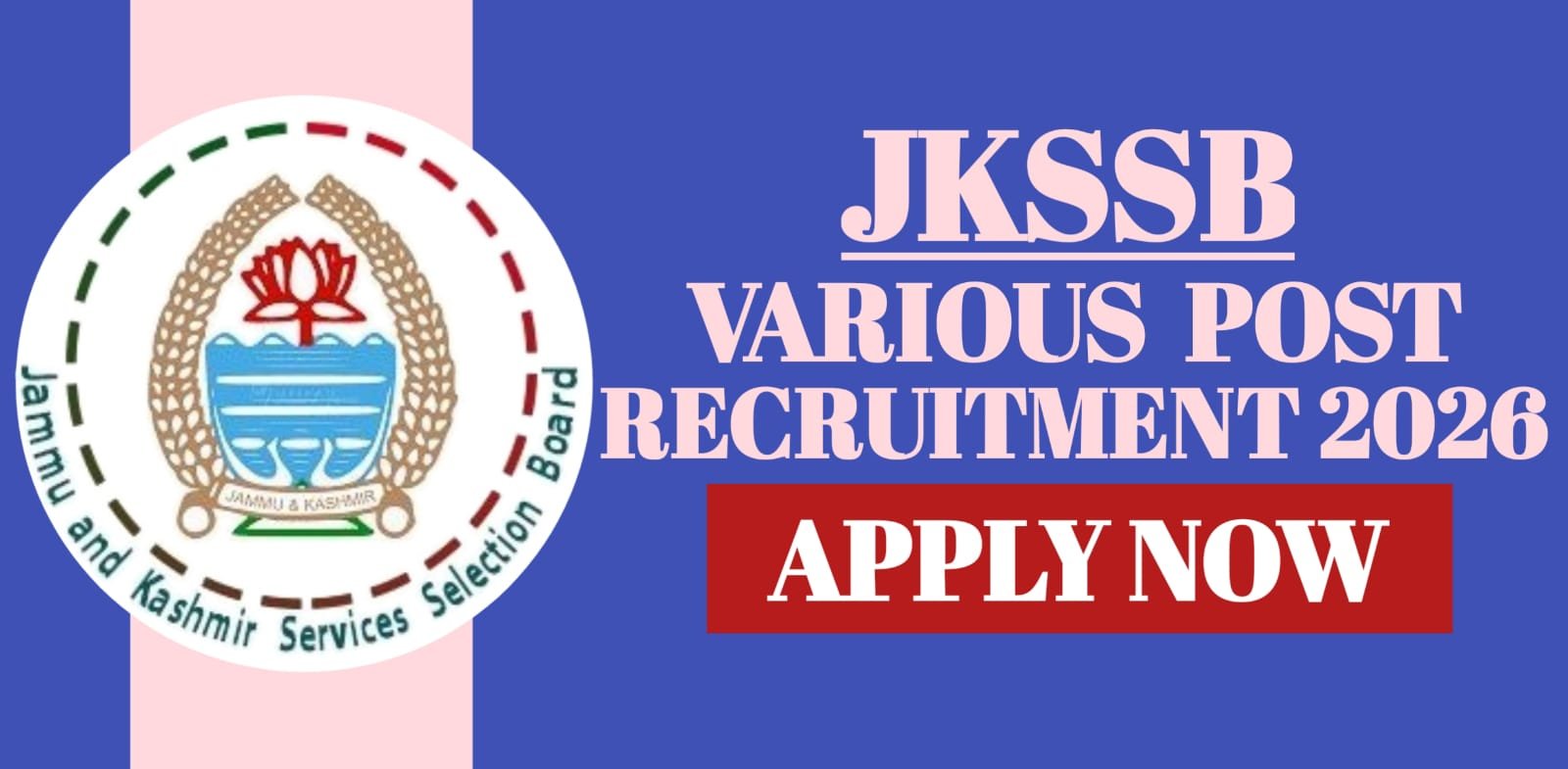 JKSSB Various Post Recruitment 2026